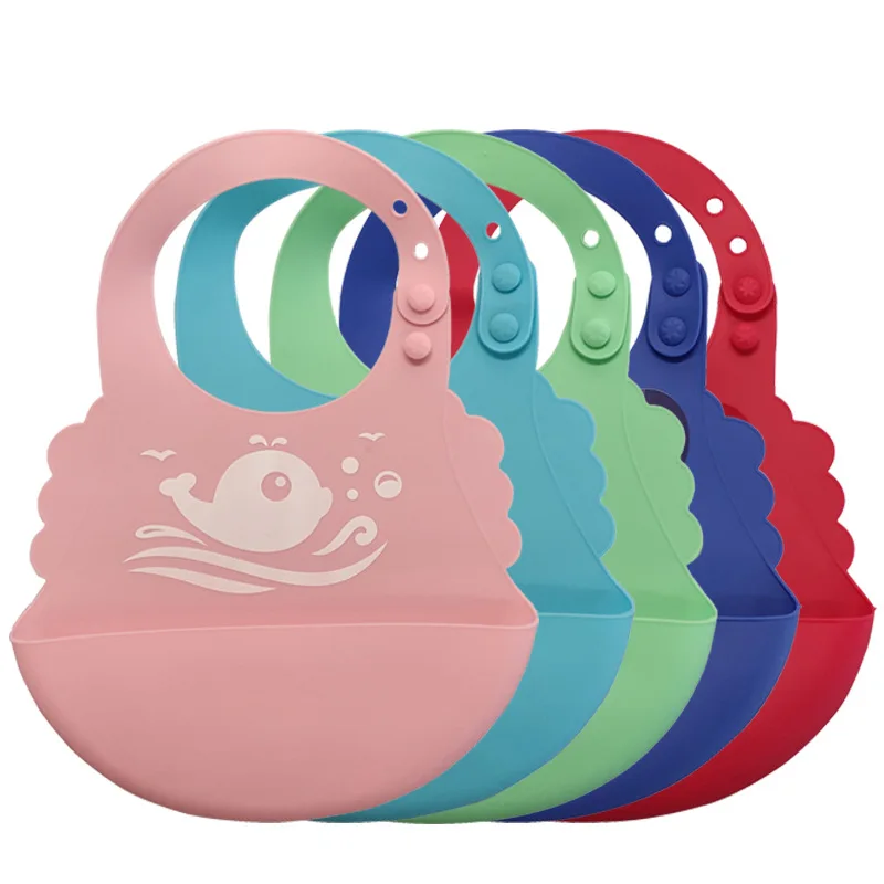 

Wholesale Certified Silicone baby bib Baby Bibs Waterproof Baby Bibs with Food Catcher Foldable