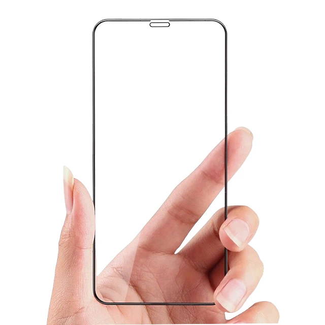 

Hot selling Transparent 9H clear Tempered glass silk print full glue cell phone screen protector, Transparency 99% color