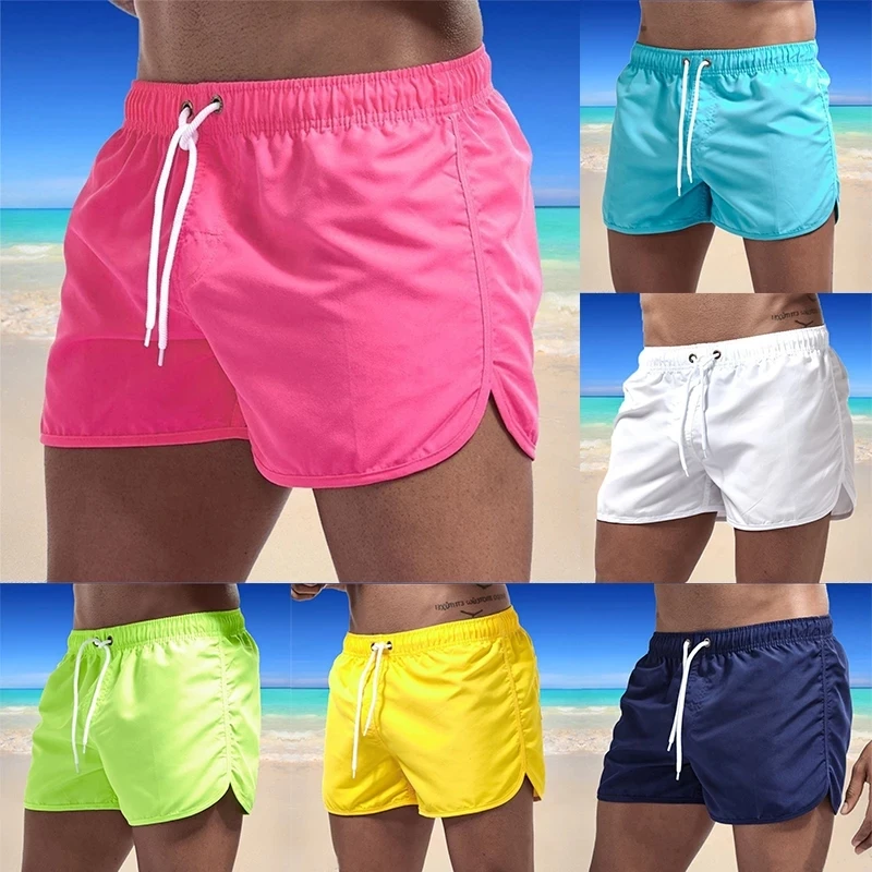 

Swimsuit Beach Quick Drying Trunks For Men Swimwear sunga Boxer Briefs zwembroek heren mayo Board shorts Fast Dry Trunks, As pictures show