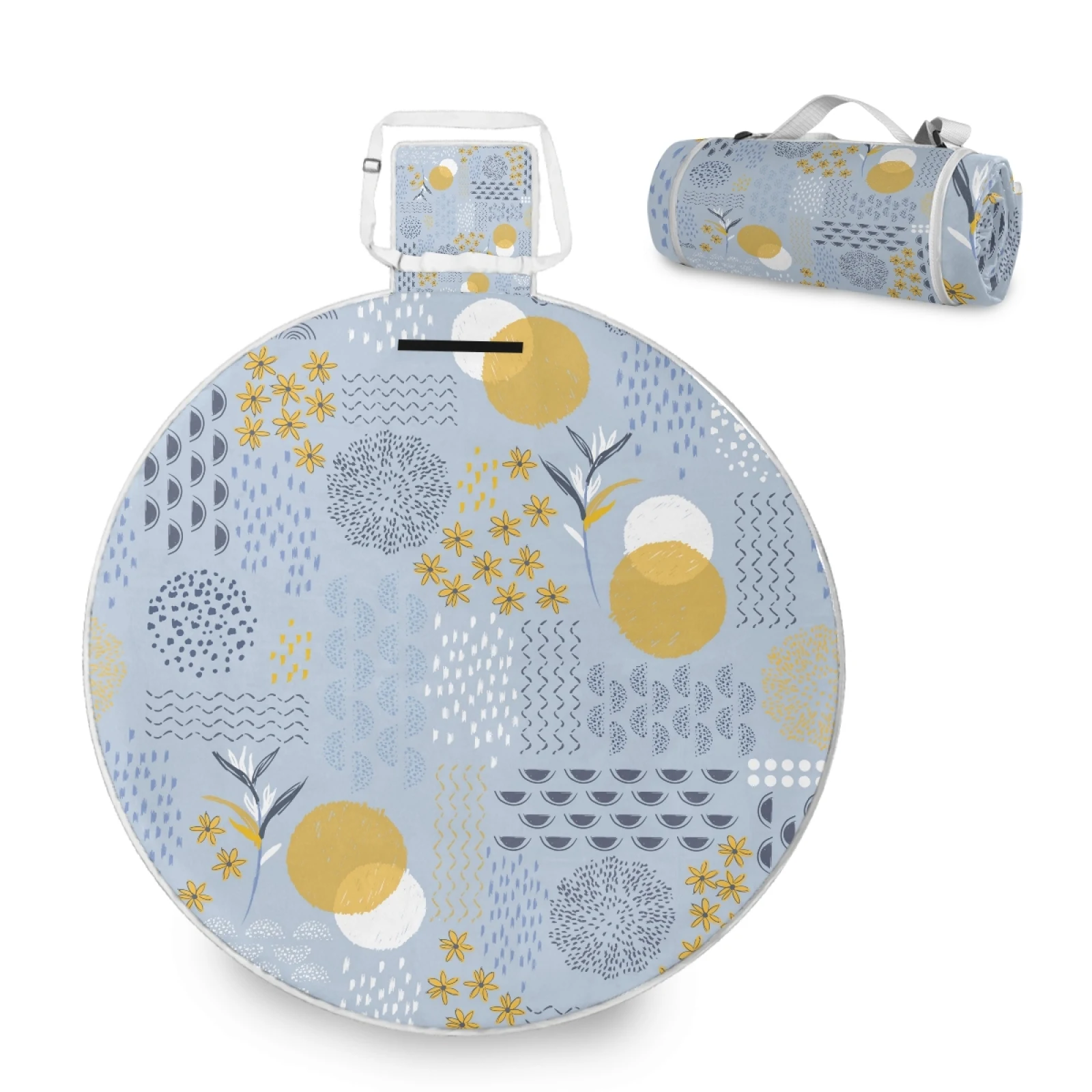 

Customized Printing Blankets Outdoor Creative Picnic Mat Round Camping Beach Yoga Blanket Mats