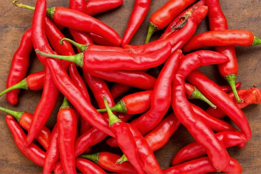 Fresh Chile de Arbol Peppers at a Local Market