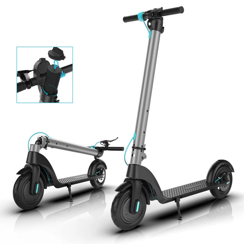

Best Electric Kick Scooter for Adult/ Removable Battery with Prolong Riding Distance Electric Scooters For Adults, Sliver and blue