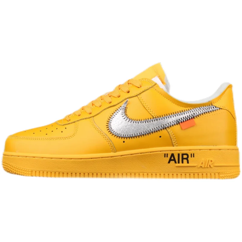 

Classic Brand Men'S Casual Shoes Off-White X Nike Air Force 1 Low University Gold Sneakers Basketball Running Af 1 Nike Shoes