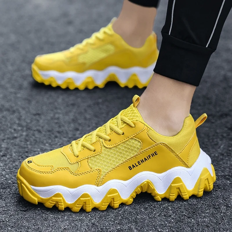 

Panda Platform Sneakers Black Fashion Sport Women's Casual Sneakers Shoes, Yellow\black\green\orange