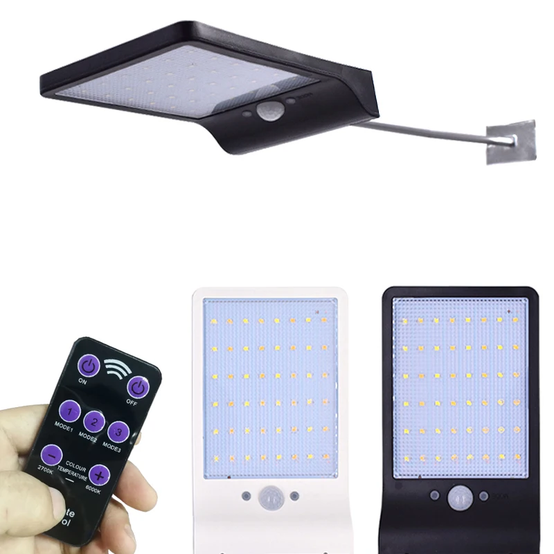 Factory direct Mounted Morden Good Black Sensor IP65  Powered External light Wall solar light For Patio Decks