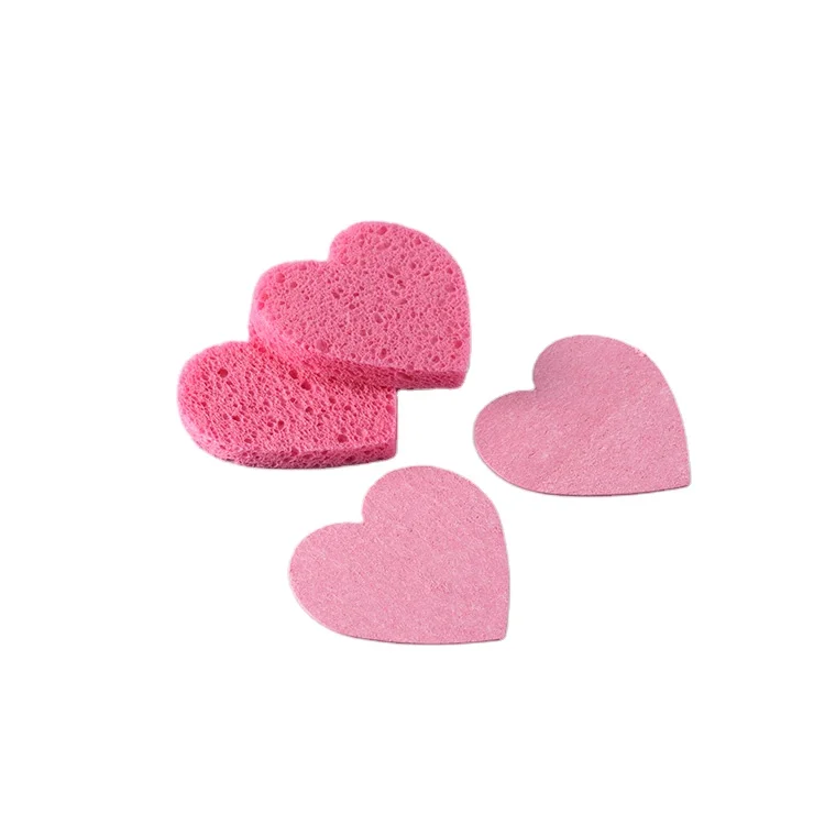 

Heart Shape Eco Friendly Compressed Cellulose Sponge