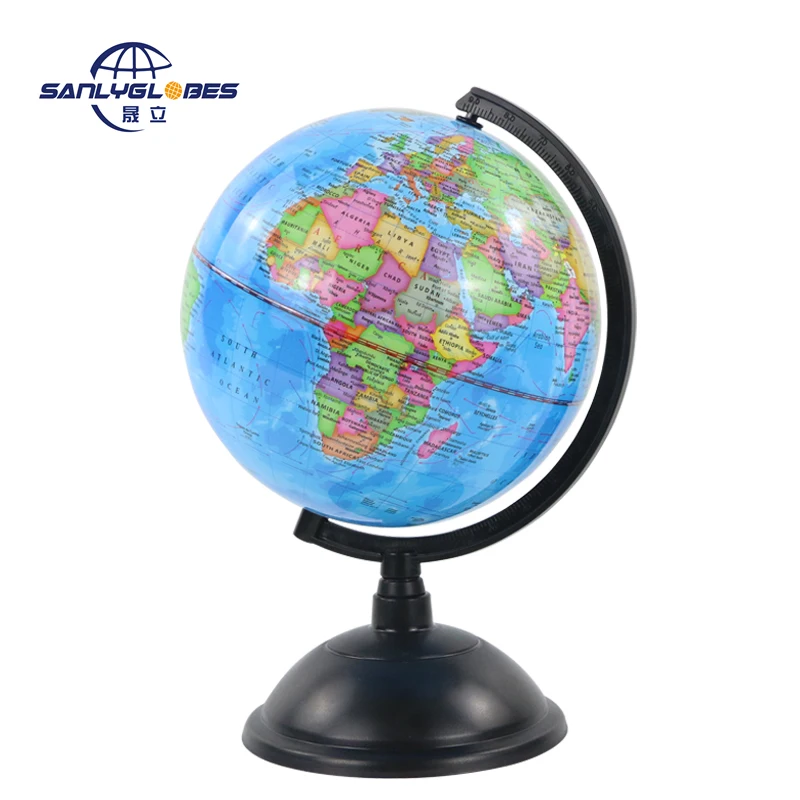 Toptan 20cm siyasi bölge plastik cetvel küre küre dünya haritası
