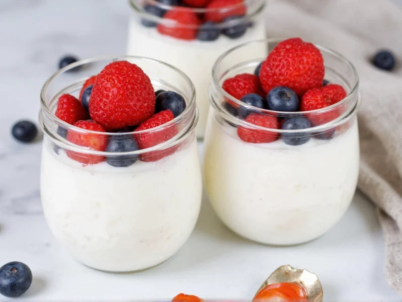 Instant Pot yogurt jars with fresh berries