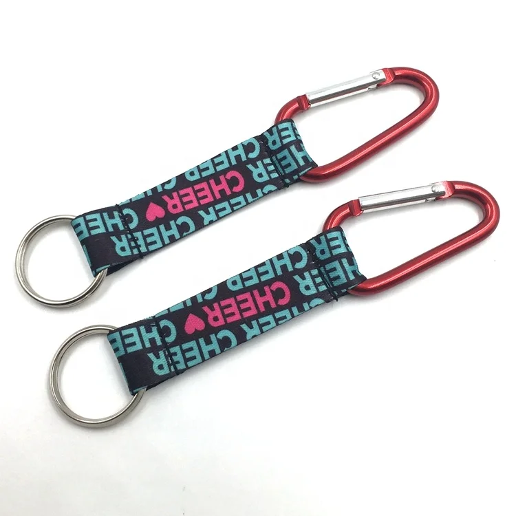 
Custom polyester bottle holder carabiner short wrist lanyard 