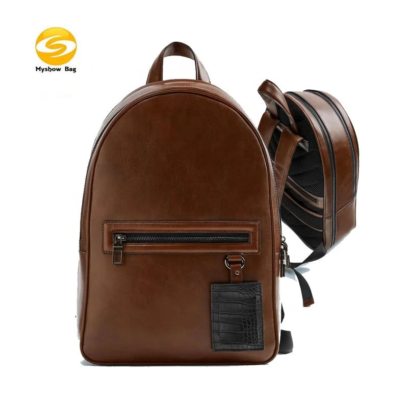 

15.6inch Business PU Leather Anti Theft Laptop Backpack for Men,Laptop & Tablet Travel Business Backpack,LOW MOQ college bookbag, Customized colors