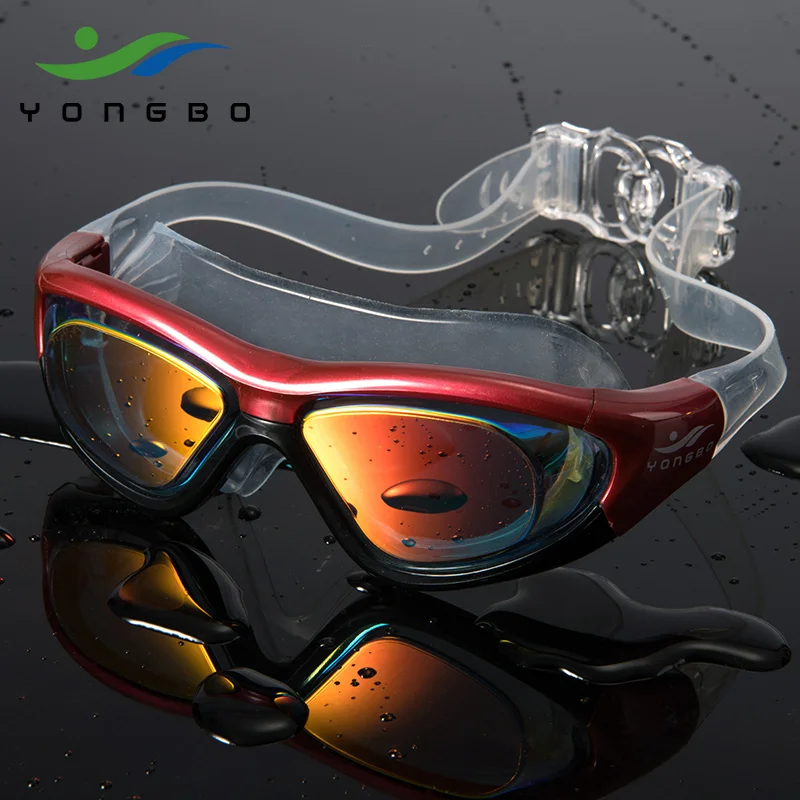 

YongBo adjustable anti-fog swimming goggles with colourful protective mirrors swim indoors, Colors