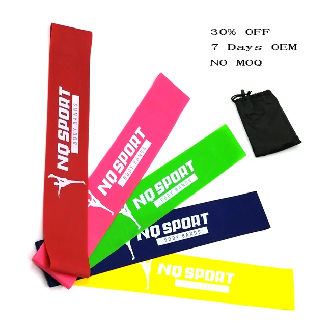 

100% Natural Latex High Quality custom resistance thick exercise band, Panton color customized