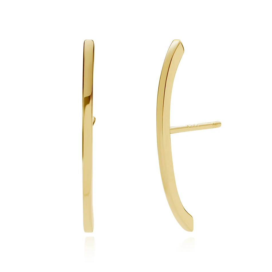 

Dainty jewelry 925 sterling silver wholesale 18k gold plated stud minimalist earrings for women