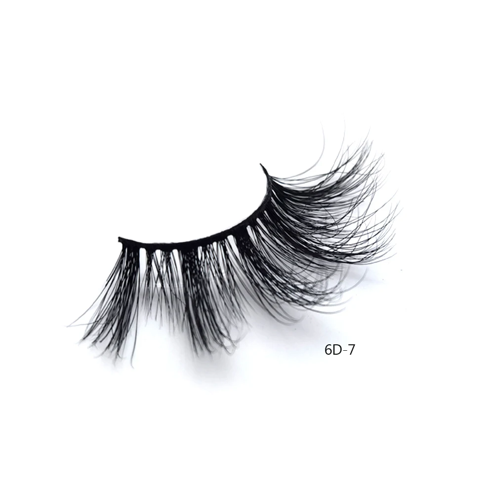 

Factory hot sale Packaging Box 25mm lashes 6d mink eyelashes, Black color