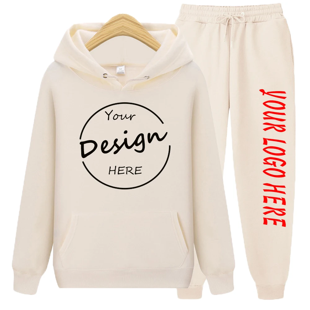 

Custom Logo Jogging Sweatsuits Men Oem Wholesale Print Plain Men Hoodie Tracksuits 2 Pieces Top With Pants Jogging Set For Women