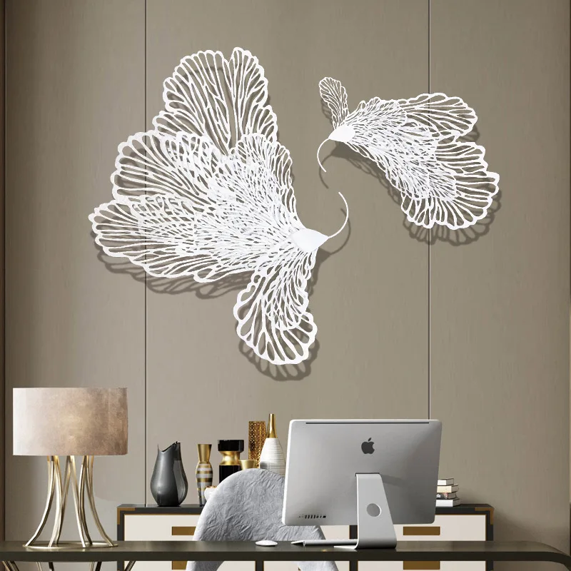 69xx100cm Wholesale Dropshipping Products butterfly Design Wall Hanging Decoration Metal Flower Art Iron Home Decor  Living Room