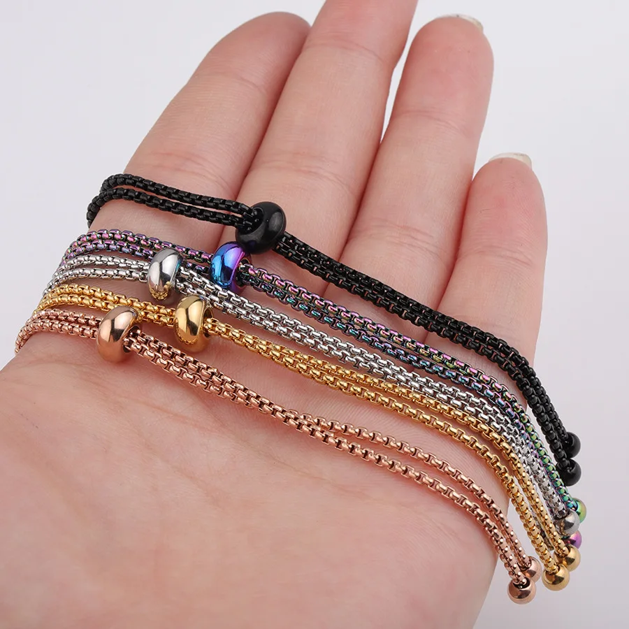 Quality Stainless Steel Adjustable Bolo Chain For Bracelet Making Box