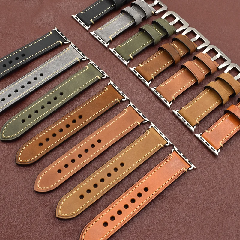 

Wholesale genuine leather Watch Strap Classic Watch band for apple watch belt