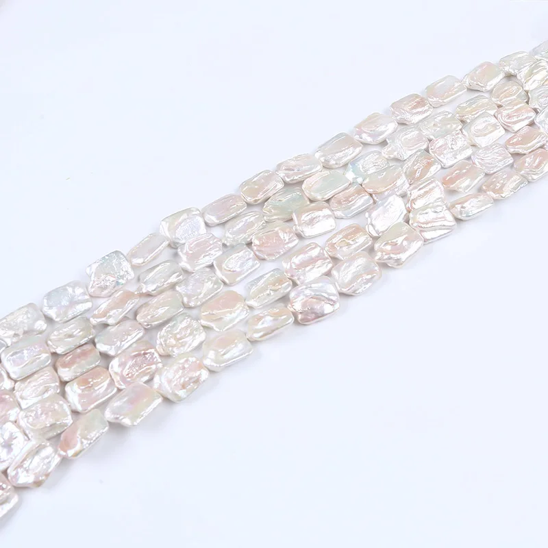 

16X20mm Square shape natural freshwater loose bead strand pearl