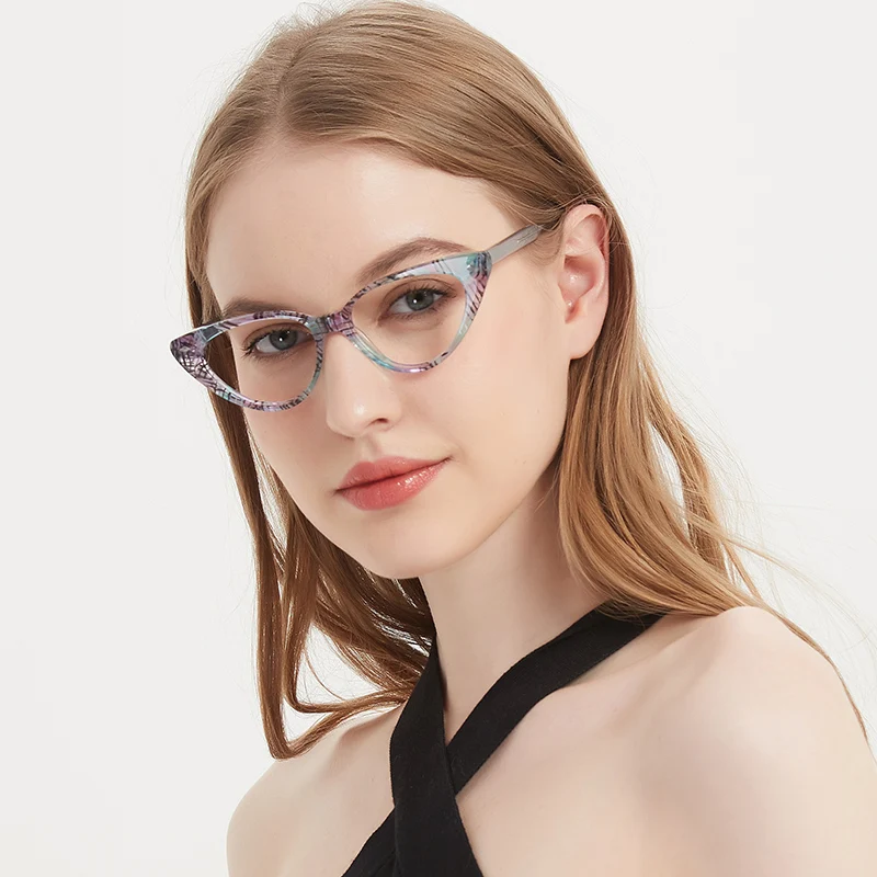 

YC OPTICAL 2023 Newest fashion cat eye spectacle frames high quality eyewear womens acetate eyeglasses frames