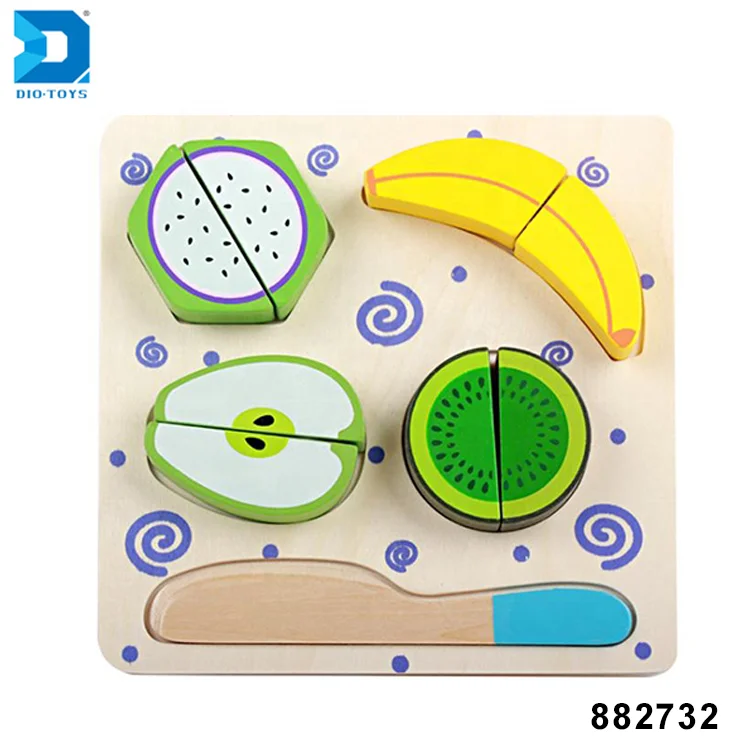 wooden play fruit