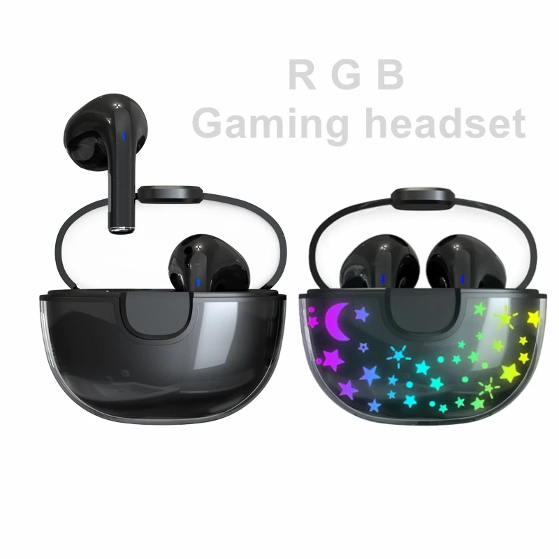 

OEM Breathing RGB LED light Multi mode Low latency gaming true In-Ear Headphones TWS without delay sx pro