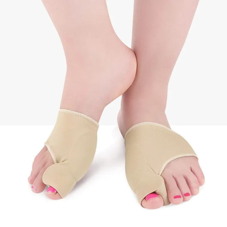 

Sweat Absorbing Hallux Valgus Corrector Soft Toe Sleeve Bunion Corrector, Black , skin and grey