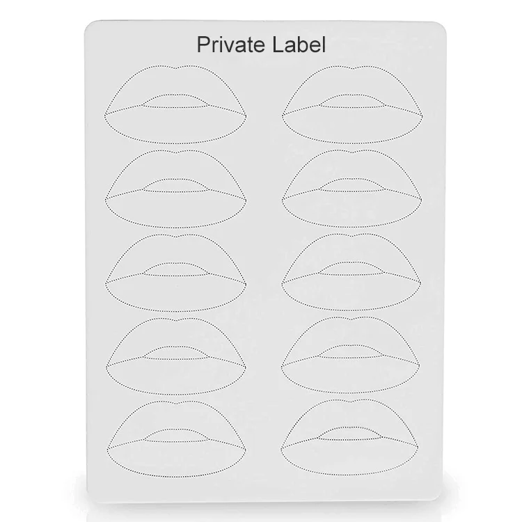 

Private Label PMU Microblading Latex 3D Eyebrow Makeup Skin Pad Sheet Tattoo Practice Skin For Training School, Grey