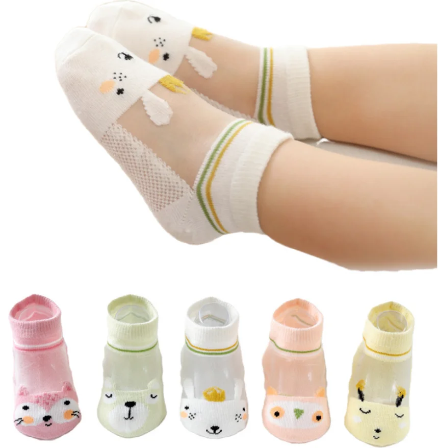 

5Pairs Baby Kid Soft Mesh Sheer Ultra Thin Summer No Show Ankle Socks for Baby