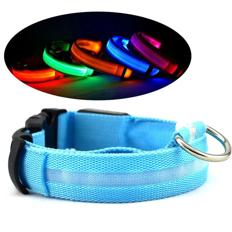 

Rechargeable LED leopard-printing pet dog collar, Red,green, pink, white