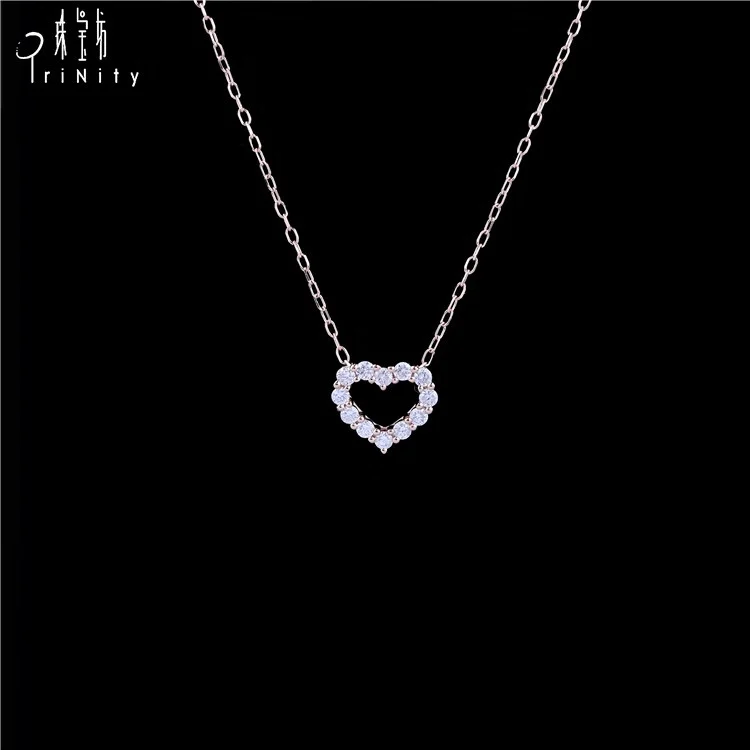

New Arrival Jewellery Beautiful Heart Shape Pendant Necklace 18K Gold Necklace For Girls