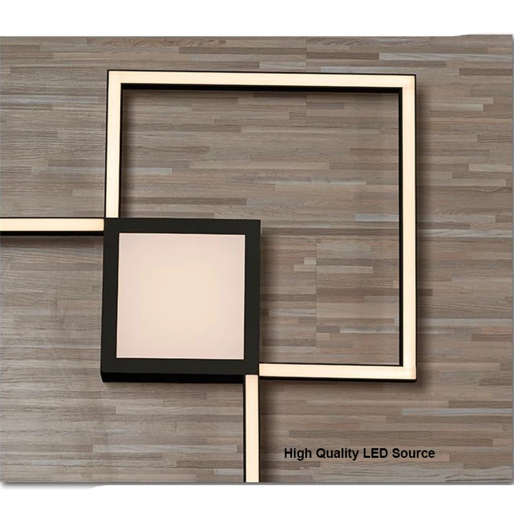 Modern LED linear decorative square aluminum led wall light