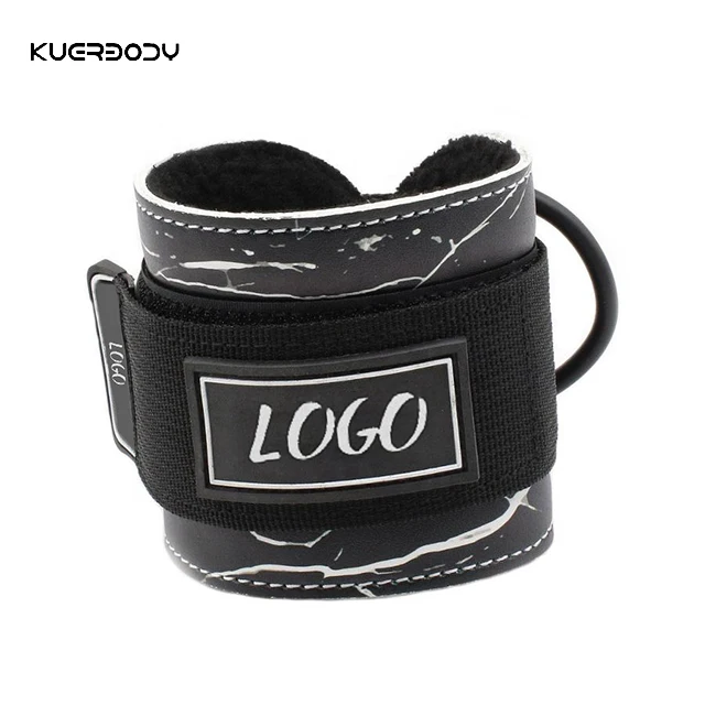 

Home Gym Custom Logo Double D-Ring Ankle Support Padded Neoprene Ankle Straps for Cable Machines Equipment, Customized color