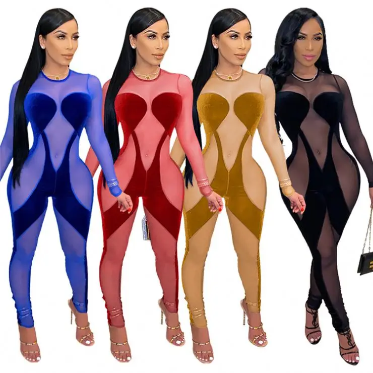 

MD-20122206 New Arrival Ladies 2021Fashion Rompers Long Sleeve One Piece Jumpsuits Women Multicolor Jumpsuits And Rompers