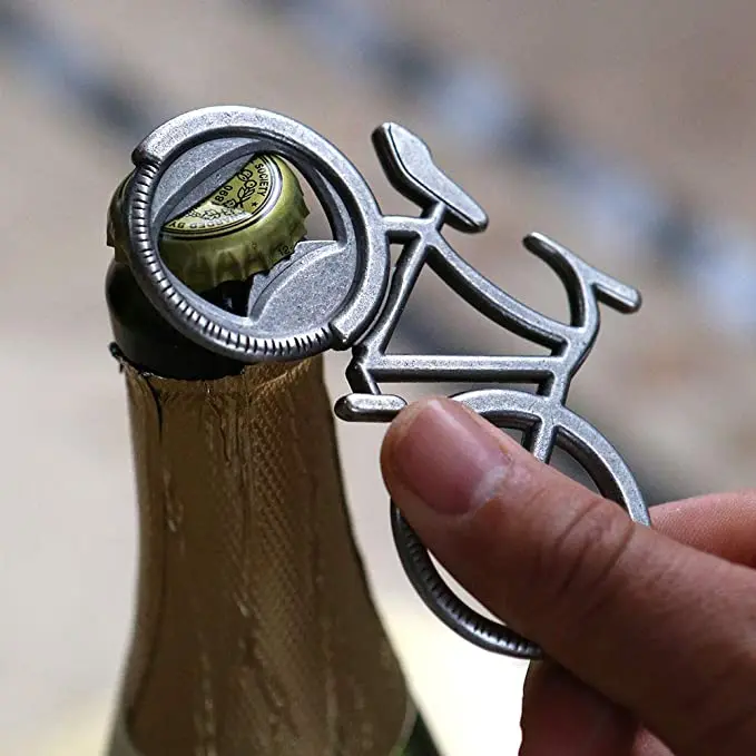 

EE059 Metal Bike Shaped Bottle Cap Opener Keyring Motor Coke Cap Opener Logo Printing Gift Bicycle Beer Bottle Opener Keychain, As pic