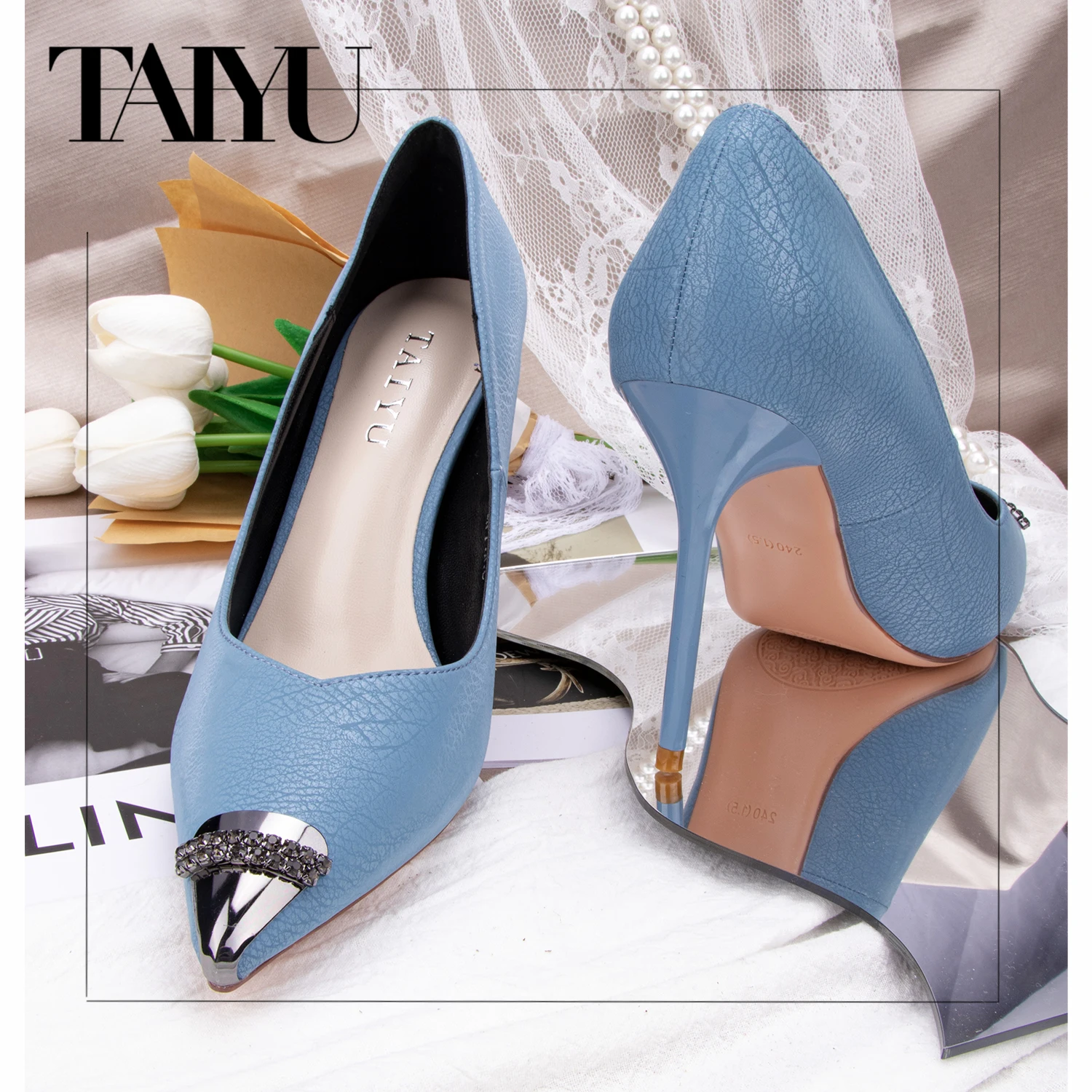 

Hot Sale Women Manufacturer Luxury Pointed Toe High Heels Women's Pump Shoes For Ladies