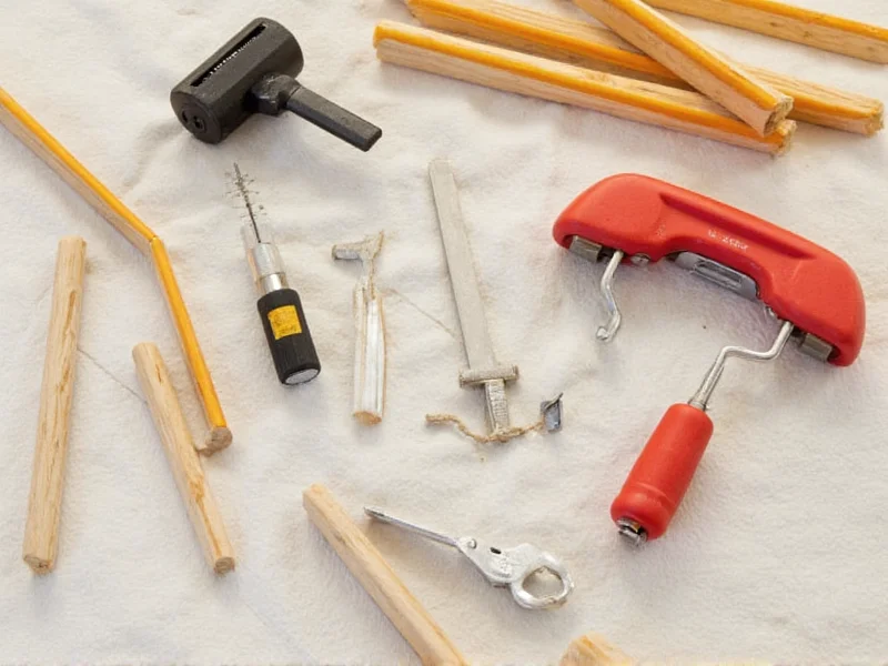 Essential tools for DIY window installation laid out