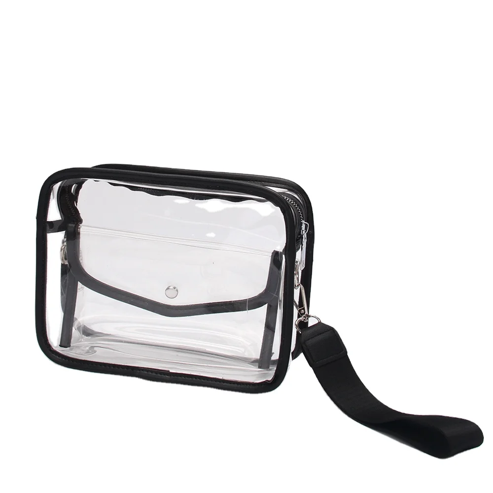 

New arrival messenger handbag set bag crossbody clear pvc bag clear bag stadium approved Luxury transparent handbags for women