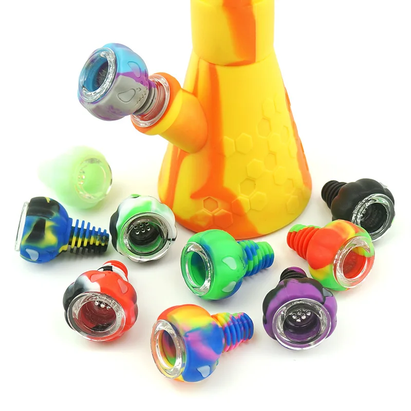 

Glass Water Pipes Smoking Accessories Unbreakable Silicone Smoking Bowl