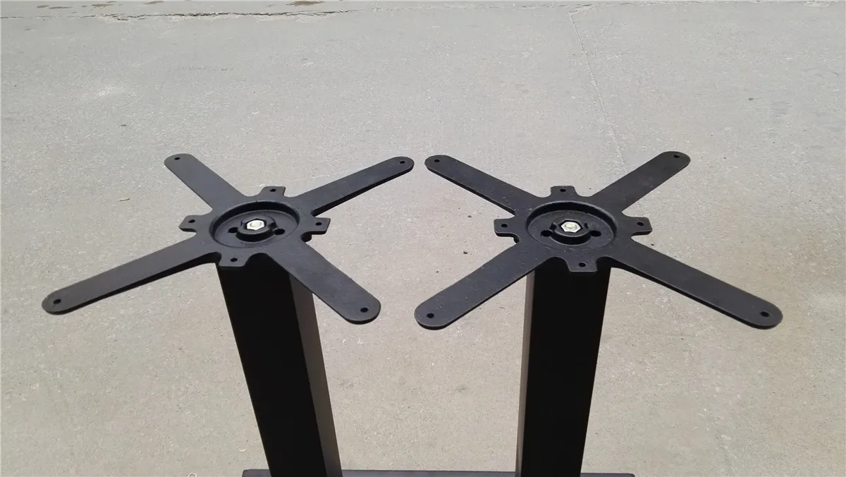 2019 new model industrial furniture double column powder coating casting iron table bases