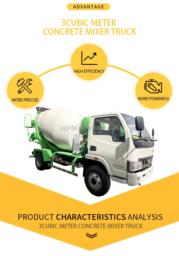 Solitary Portland Cement Concrete Mixer Drum Truck 5 Cubic Yard