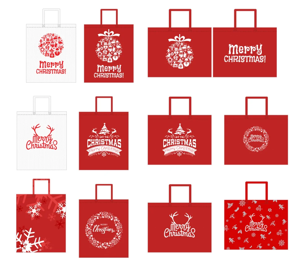 

Customized Christmas Design Promotional Laminated Shopping Bag Non Woven Promotional Gift Bag