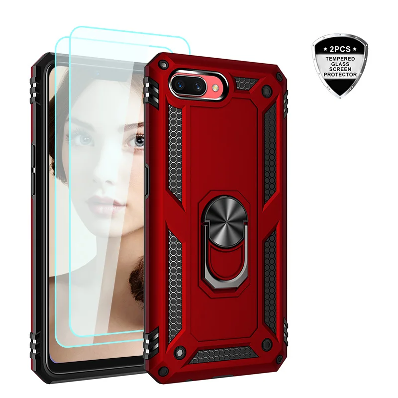 

LeYi Phone Carbon Fiber shockproof Case Anti fall with magsafe stand for OPPO A83 A71 A3S A5S Bulk Cover