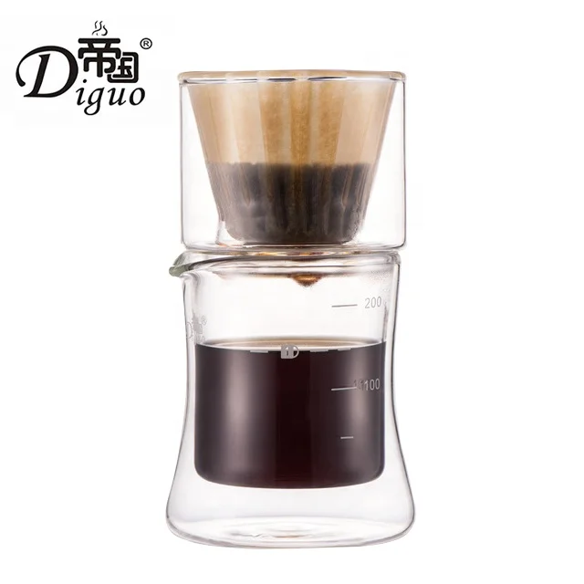 

2021 Amazon Hot 200ml 300ml 500ml Pyrex Glass Coffee Dripper + Beaker Brew Set