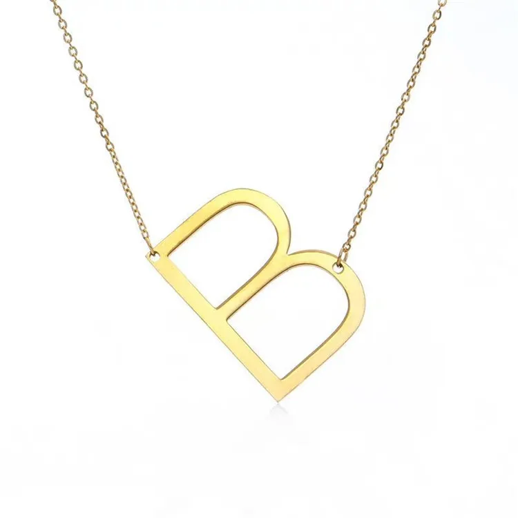 

Jewelry Wholesale Letter Necklace Women European And American Creative Jewelry 26 English Letter Necklaces, Picture shows