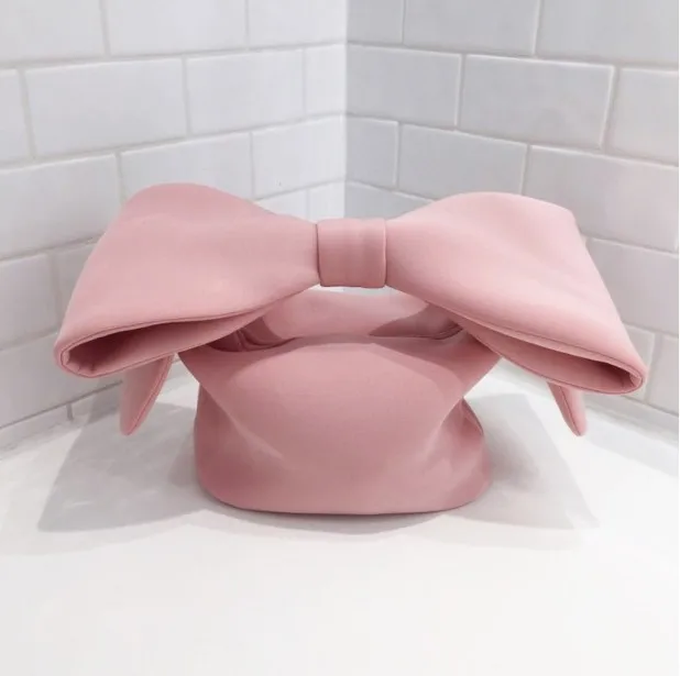 

Women's bag Space cotton bow clutch bag handbag hot classic trend Purse