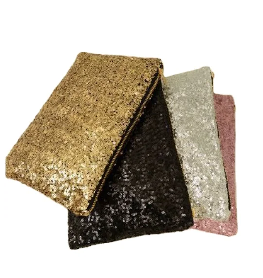 

Multi-functional 2020 new fashion women's bag retro all sequins hand bag night clutch makeup bag, Picture