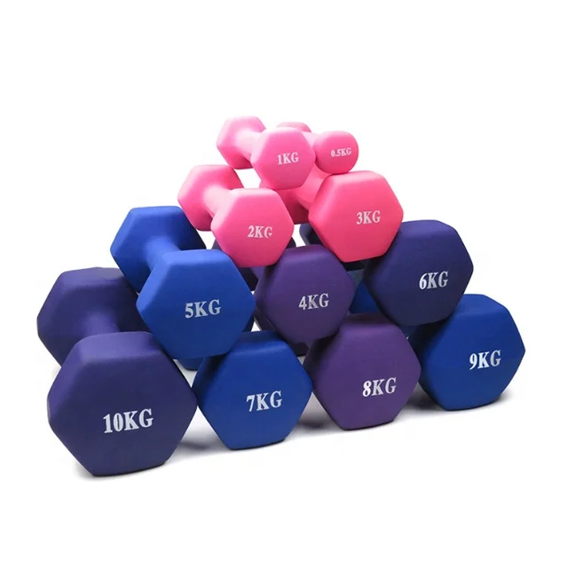 

Home exercise gym women solid cast iron colorful vinyl hex rubber dumbbell for sale, Pink/orange/purple/yellow/red/blue/black/green