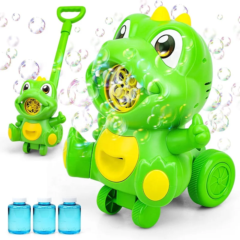 

(Only for US customers) TOY Life Lawn Mover Mower Dinosaur 5 Holes Automatic Bubble Blower Maker Toys Bubbles Machine for Kids