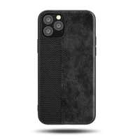 

Leather pattern mobile phone shell splicing car line leather cover for iPhone